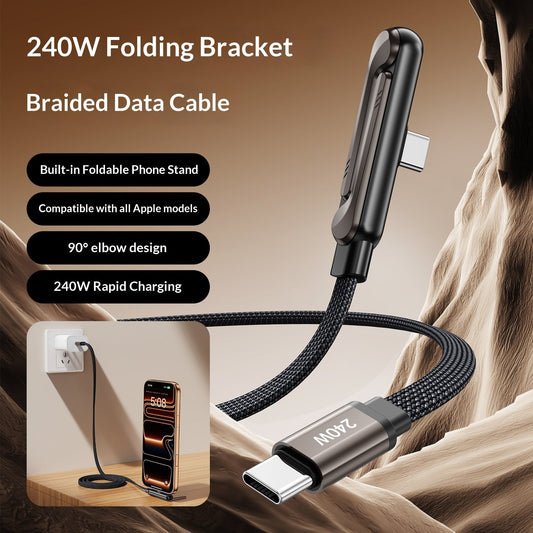 240W Super - Fast Multi - Function Phone Stand Charging Cable - FIXORA